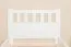 Lit simple / lit d'appoint en pin massif blanc 68, sommier à lattes inclus - Dimensions 80 x 200 cm
