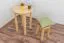 Ronde Bois massif Table à manger 60x60 cm Pin massif, Couleur: Naturel