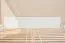 Lit double / lit d'appoint en pin massif blanc 77, avec sommier à lattes - 180 x 200 cm (l x L)