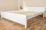 Lit double / lit d'appoint en pin massif blanc 77, avec sommier à lattes - 180 x 200 cm (l x L)