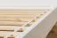 Lit double / lit d'appoint en pin massif blanc 77, avec sommier à lattes - 180 x 200 cm (l x L)