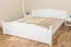 Lit double / lit d'appoint en pin massif blanc 81, avec sommier à lattes - Dimensions 180 x 200 cm