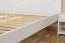 Lit double / lit d'appoint en pin massif blanc 81, avec sommier à lattes - Dimensions 180 x 200 cm