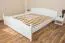 Lit double / lit d'appoint en pin massif blanc 81, avec sommier à lattes - Dimensions 180 x 200 cm