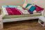 Lit double / lit d'appoint en pin massif blanc 81, avec sommier à lattes - Dimensions 180 x 200 cm