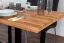 Table de salle à manger Wooden Nature 411 coeur de hêtre massif huilé, plateau rustique - 140 x 90 cm (L x P)