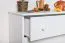 Commode / table de nuit en pin massif blanc Junco 151 - Dimensions : 55 x 100 x 42 cm (H x L x P)