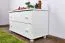 Commode / table de nuit en pin massif blanc Junco 151 - Dimensions : 55 x 100 x 42 cm (H x L x P)