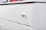 Commode / table de nuit en pin massif blanc Junco 151 - Dimensions : 55 x 100 x 42 cm (H x L x P)