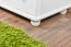 Commode / table de nuit en pin massif blanc Junco 151 - Dimensions : 55 x 100 x 42 cm (H x L x P)