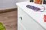 Commode / table de nuit en pin massif blanc Junco 151 - Dimensions : 55 x 100 x 42 cm (H x L x P)