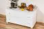 Commode / table de nuit en pin massif blanc Junco 151 - Dimensions : 55 x 100 x 42 cm (H x L x P)