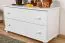 Commode / table de nuit en pin massif blanc Junco 151 - Dimensions : 55 x 100 x 42 cm (H x L x P)