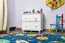 Commode / table de nuit en pin massif blanc Junco 153 - Dimensions : 55 x 60 x 40 cm (H x L x P)