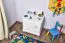Commode / table de nuit en pin massif blanc Junco 153 - Dimensions : 55 x 60 x 40 cm (H x L x P)