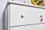 Commode / table de nuit en pin massif blanc Junco 153 - Dimensions : 55 x 60 x 40 cm (H x L x P)