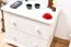 Commode / table de nuit en pin massif blanc Junco 153 - Dimensions : 55 x 60 x 40 cm (H x L x P)