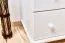 Commode / table de nuit en pin massif blanc Junco 153 - Dimensions : 55 x 60 x 40 cm (H x L x P)