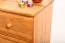 Commode en pin massif couleur aulne Junco 159 - Dimensions 123 x 80 x 42 cm
