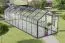 Serre - Serre Rucola L15, parois : verre trempé 4 mm, toit : 6 mm HKP multiparois, surface au sol : 14,10 m² - Dimensions : 640 x 220 cm (lo x la)