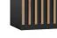 Commode Cikarang 02, Couleur : Noir / Chêne - Dimensions : 80 x 116 x 40 cm (H x L x P)