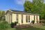 Abri de jardin en bois d'épicéa nordique, surface au sol : 32 m², Maison en madriers de 70 mm, fenêtres et porte en verre isolant, Toit à deux versants, dimensions extérieures : 400 x 800 cm