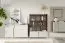 Commode / Couleur : Cachemire / Noyer Alba / 1 porte battante / 3 tiroirs / 143 x 42 x 95 cm / Fonction Push-to-open / Pieds en métal / Pour le salon