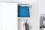 Armoire brillant, Couleur: Blanc / Blanc - 224 x 137 x 56 cm (H x L x P)