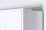 Chambre à coucher - Armoire, Couleur: Blanc / Blanc brillant - 226 x 142 x 60 cm (H x L x P)