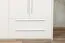 Chambre à coucher - Armoire, Couleur: Blanc / Blanc brillant - 226 x 142 x 60 cm (H x L x P)