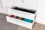 Armoire brillant avec cadre, Couleur: Blanc / Blanc - Dimensions: 226 x 277 x 60 cm (H x L x P)