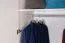 Armoire brillant, Couleur: Blanc / Blanc - 224 x 137 x 56 cm (H x L x P)