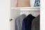 Armoire brillant, Couleur: Blanc / Blanc - 224 x 137 x 56 cm (H x L x P)
