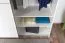 Armoire de vestiaire Blanc brillant, Dimensions: 224 x 272 x 61 cm (H x L x P)