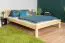 lit simple / lit d'appoint en bois de pin massif naturel A2, sommier à lattes inclus - Dimensions 140 x 200 cm