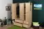 Chambre à coucher-Armoire Maison de campagne, Couleur: Naturel 190x133x60 cm