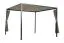 Pergola Lille avec rideau en aluminium - Couleur : aluminium gris, Couleur rideau : taupe, longueur : 3000 mm, largeur : 3000 mm, hauteur : 2100 mm