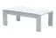 Table basse London en aluminium - Couleur : blanc, Dimensions : 1100 x 600 x 400 mm