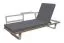 Canapé multi-fonctions New York en aluminium - Couleur aluminium : aluminium gris, Couleur tissu : gris foncé, Dimensions : 2100 x 730 x 705 mm