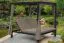 Lit de soleil Toulouse Incl. rideau & rembourrage, Couleur : Anthracite, Couleur du rideau : Taupe, 2080 x 1880 x 2070 mm, Surface de couchage réglable, avec toit