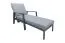 Chaise longue de jardin Triest avec rembourrage & dossier réglable, aluminium revêtu par poudre, Anthracite/gris foncé, 1570 x 800 x 900 x 400 mm