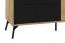 Commode Lincolnia 05 | Chêne / Noir | 85 x 120 x 40 cm | 1 porte, 3 tiroirs, 2 niches