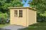 Abri de jardin Pribitz 02 avec plancher - 28 mm Maison en madriers, surface au sol : 7,3 m², Toit plat