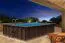 Piscine de jardin rectangulaire Sunnydream 08, 7,90 x 4,00 mètres, avec système de filtration Premium, média filtrant, échelle de piscine, liner de piscine, voile de fond et voile de paroi, raccords d'angle en acier inoxydable