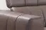 Cuir véritable Premium Couch Roma, canapé 3 places, Couleur : Beige-marron