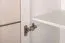 Rehausse de vitrine pour commode Sentis, Couleur : Pin blanc - 97 x 128 x 40 cm (h x l x p)