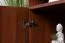 Bureau Mojokerto 06, couleur : noyer / noir - dimensions : 77 x 160 x 60 cm (h x l x p)
