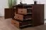 Bureau Mojokerto 06, couleur : noyer / noir - dimensions : 77 x 160 x 60 cm (h x l x p)