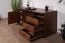 Bureau Mojokerto 06, couleur : noyer / noir - dimensions : 77 x 160 x 60 cm (h x l x p)