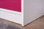 Commode Walter 05, couleur : blanc / rose brillant - 133 x 80 x 40 cm (h x l x p)